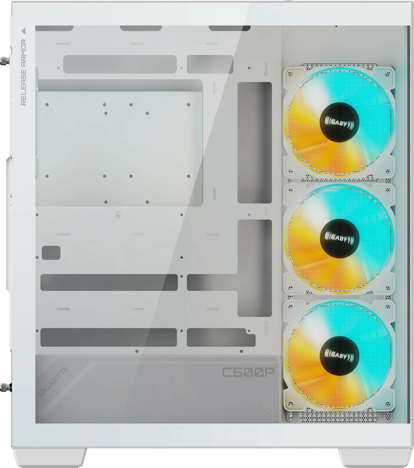 Kasë Gigabyte C500 Panoramic Stealth, Midi Tower, PC, ATX, Mini-ATX, Mini-ITX, e bardhë