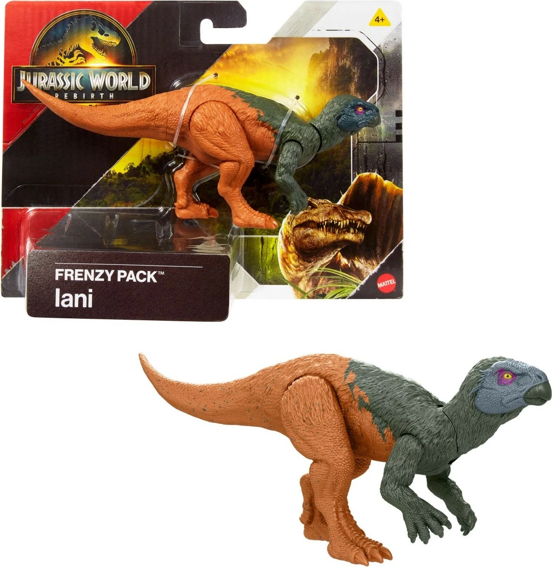 Figurë aksioni Jurassic World Mattel Lani, plastikë, për fëmijë, kafe/gjelbër