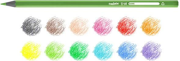 Markerë Carioca EcoFamily Tita 12 Ngjyra