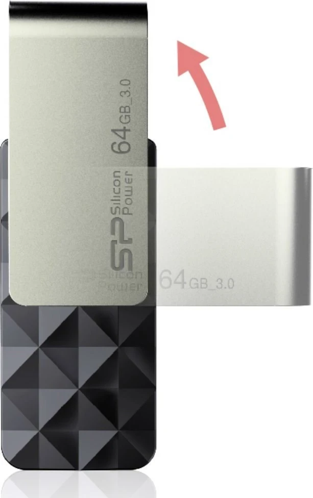 USB Silicon Power, 32 GB USB Type-A 3.0 , e zezë
