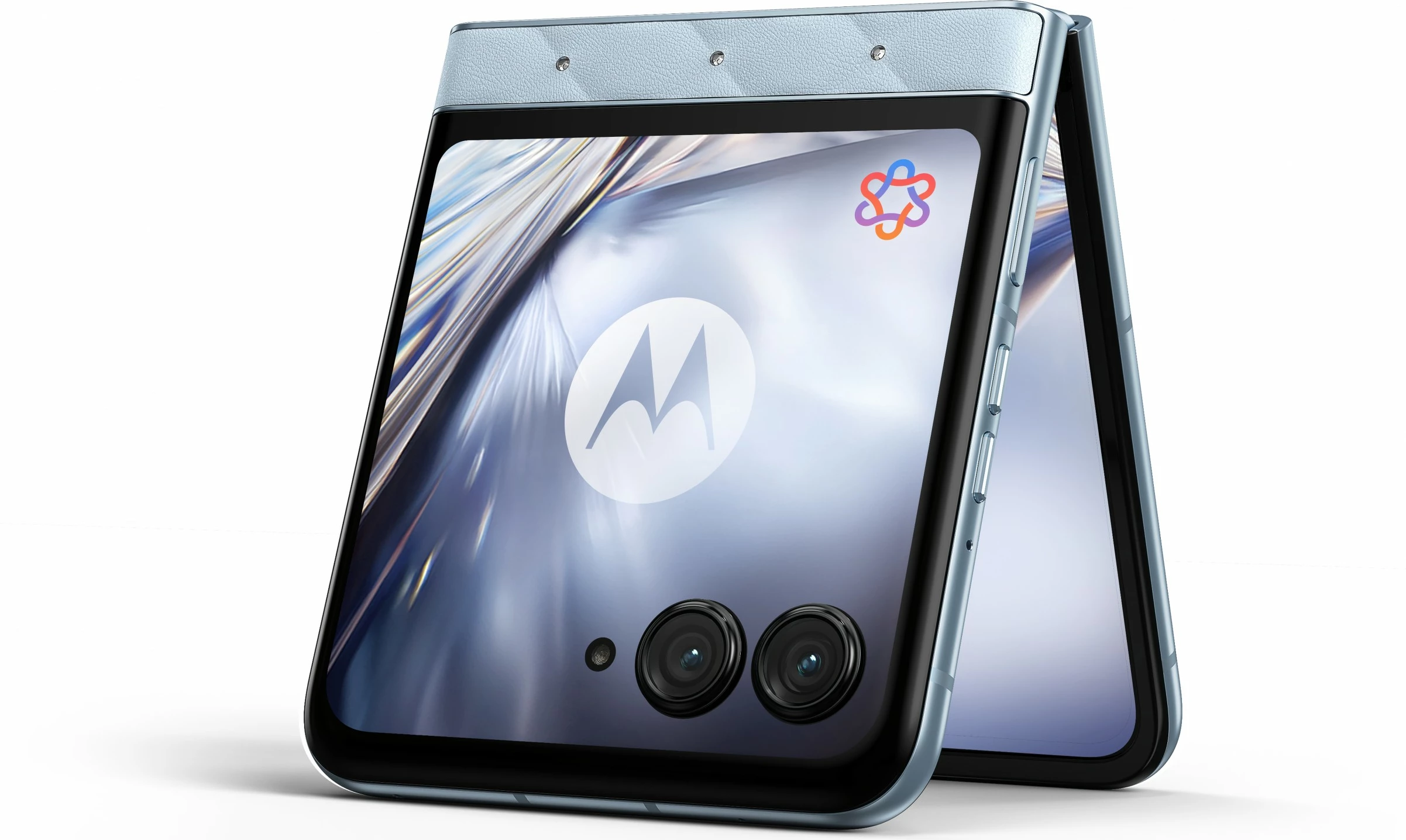 Celular Motorola razr60 + kufje Buds Loop, Swarovski Edition, blu