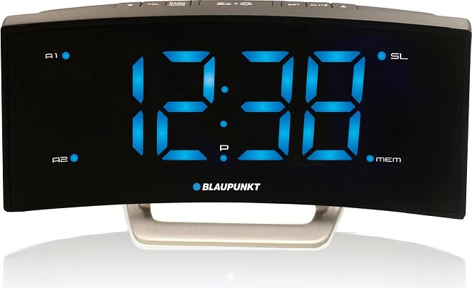 Orë alarmi me radio Blaupunkt CR7BK, ekran i madh LED, e zezë