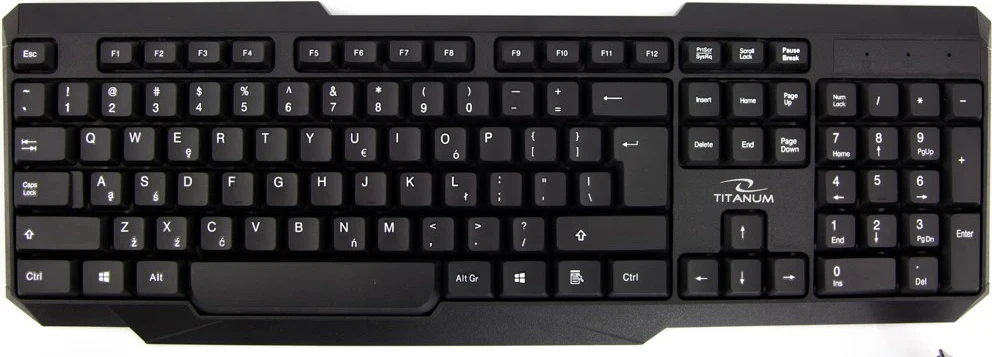 Set tastierë & maus Titanum TK108, 1000 DPI, i zi