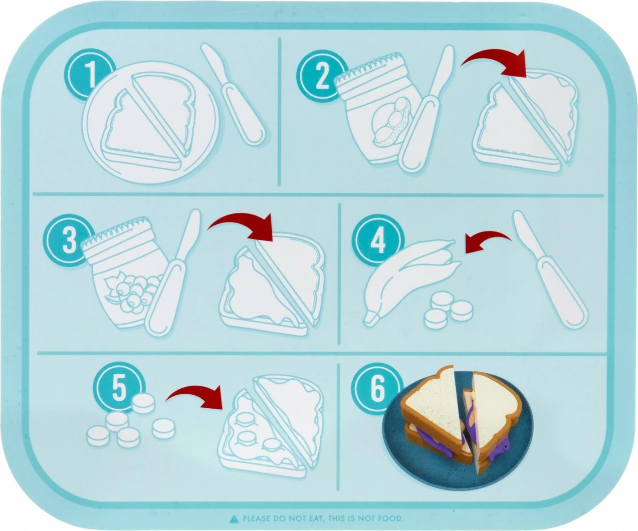 Set lodrash Little Tikes Creative Chefs Sandwiches, gjalpë kikiriku dhe reçel, shumëngjyrësh