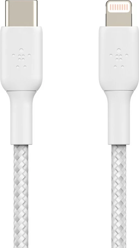 Kabëll Belkin CAA004BT1MWH, 1 m, Lightning, USB C, Bardhë