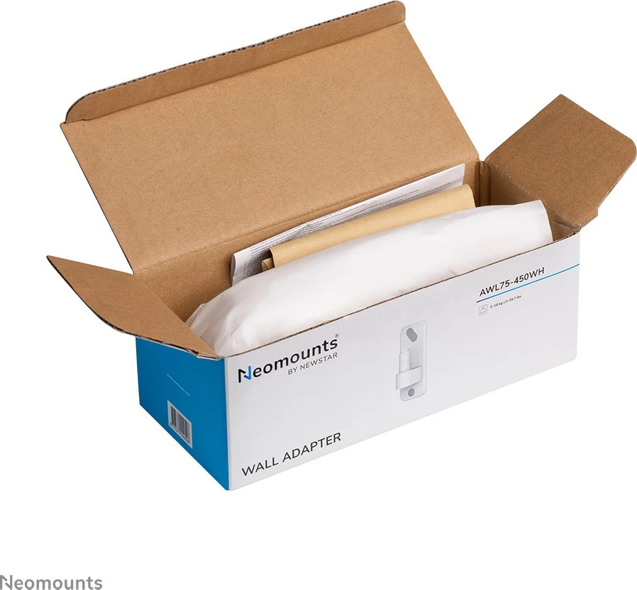 Adapter muri për krah monitori Neomounts AWL75-450WH, alumin, i bardhë