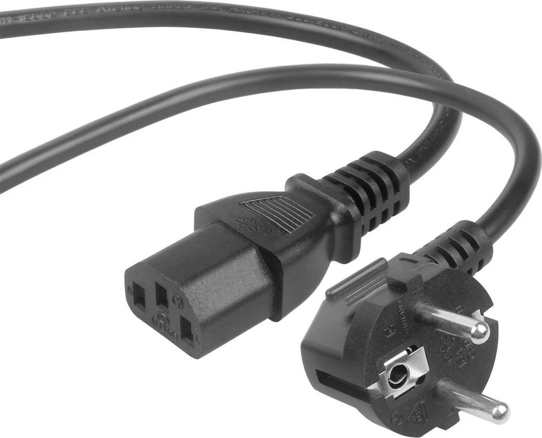 Kabllo energjie TB AKTBXKZC13S180B, 1.8m, IEC C13, Schuko, e zezë