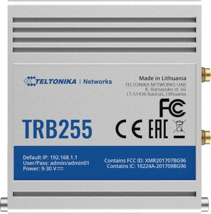 Gateway industrial LTE TELTONIKA TRB255, GSM/3G/4G, Ethernet, Alumini