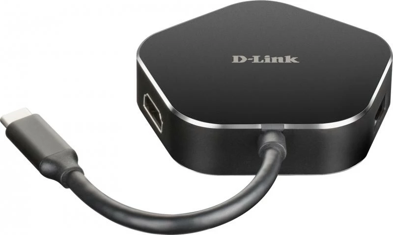 Dok stacion USB-C, D-Link DUB-M420, HDMI 4K, USB 3.0, Thunderbolt 3, PD 60W, e zezë/argjendtë