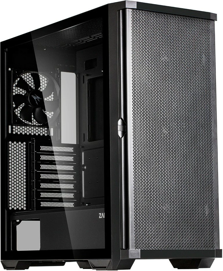 Kasë Zalman Z10, ATX Mid Tower, 4 ventilatorë, Tempered Glass, E zezë