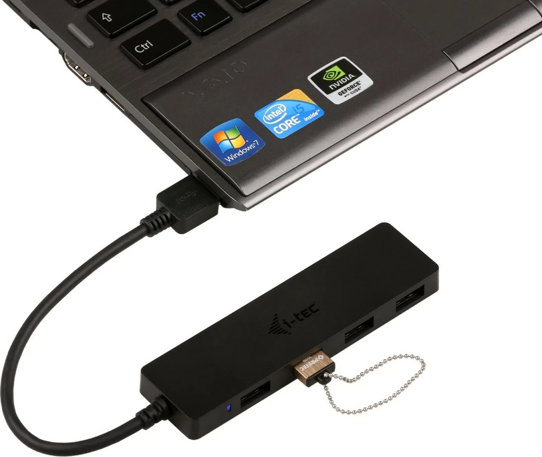 USB HUB i-tec U3HUB404, 4 porta, USB 3.0, pasiv, e zezë