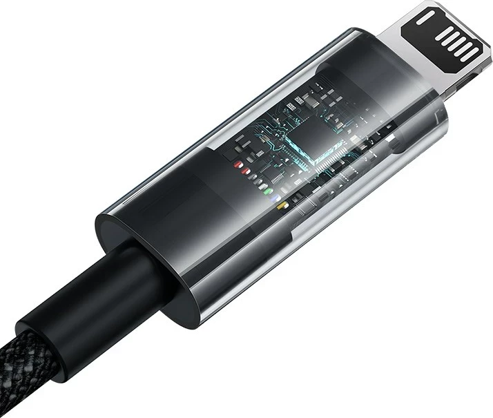 Kabllo karikimi Baseus Gem USB në IP 2.4A, 2 m, E zezë