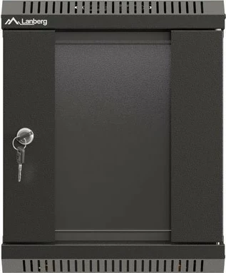 Kasë RACK Lanberg 10" 6U 300x300, e zezë, dyer xhami