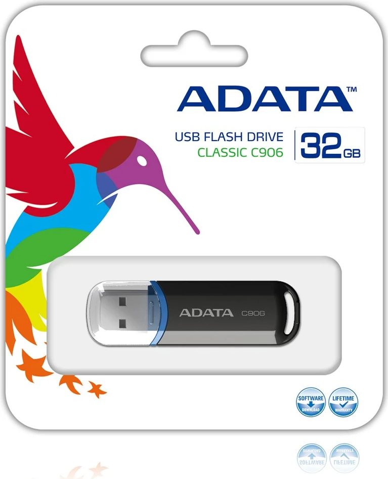 USB flash drive Adata C906, type-A, 32GB, e zezë
