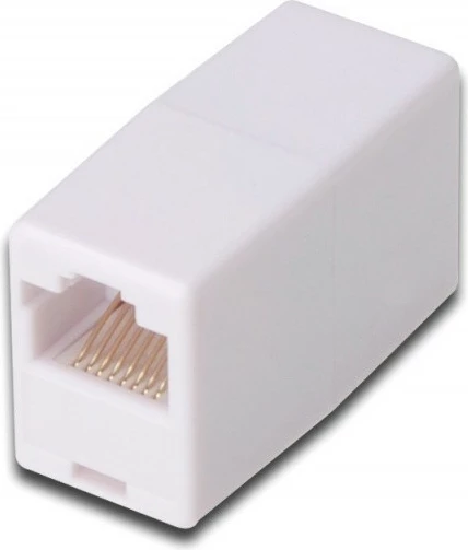Adapter rrjeti Digitus AT-A 8/8, 2x RJ45 femër, CAT 5e, Bardhë