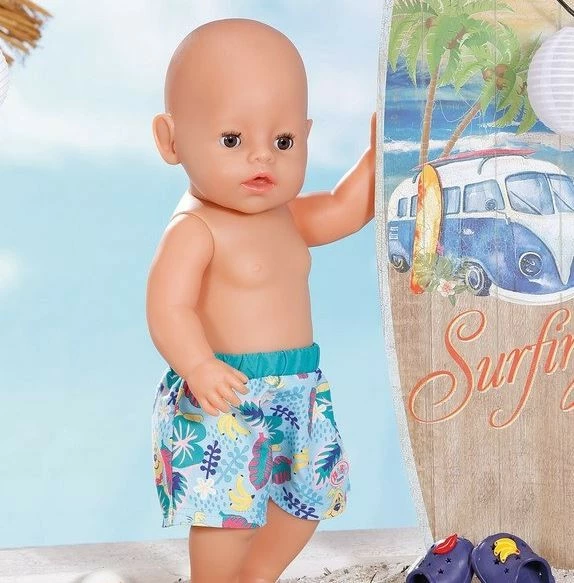 Pantallona të shkurtra lodre Baby Born Vacation Swim Shorts, Zapf, ngjyra të përziera