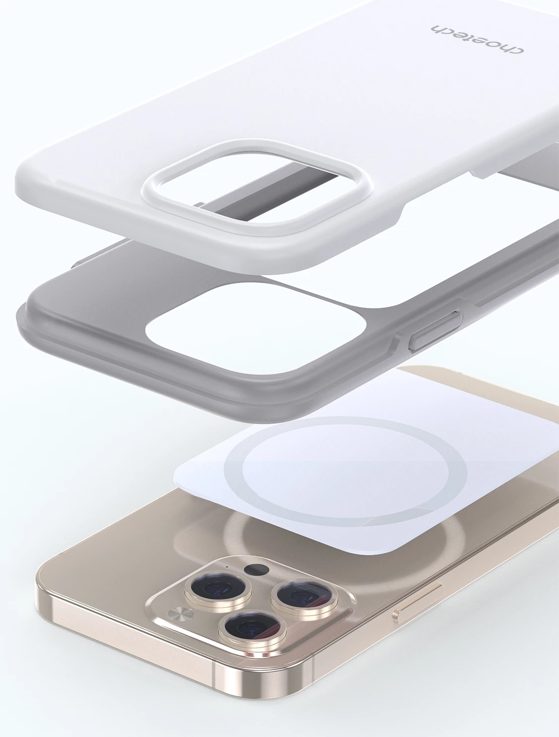 Mbështjellës Choetech PC0114-MFM-WH për iPhone 13 Pro Max, MagSafe, Bardhë