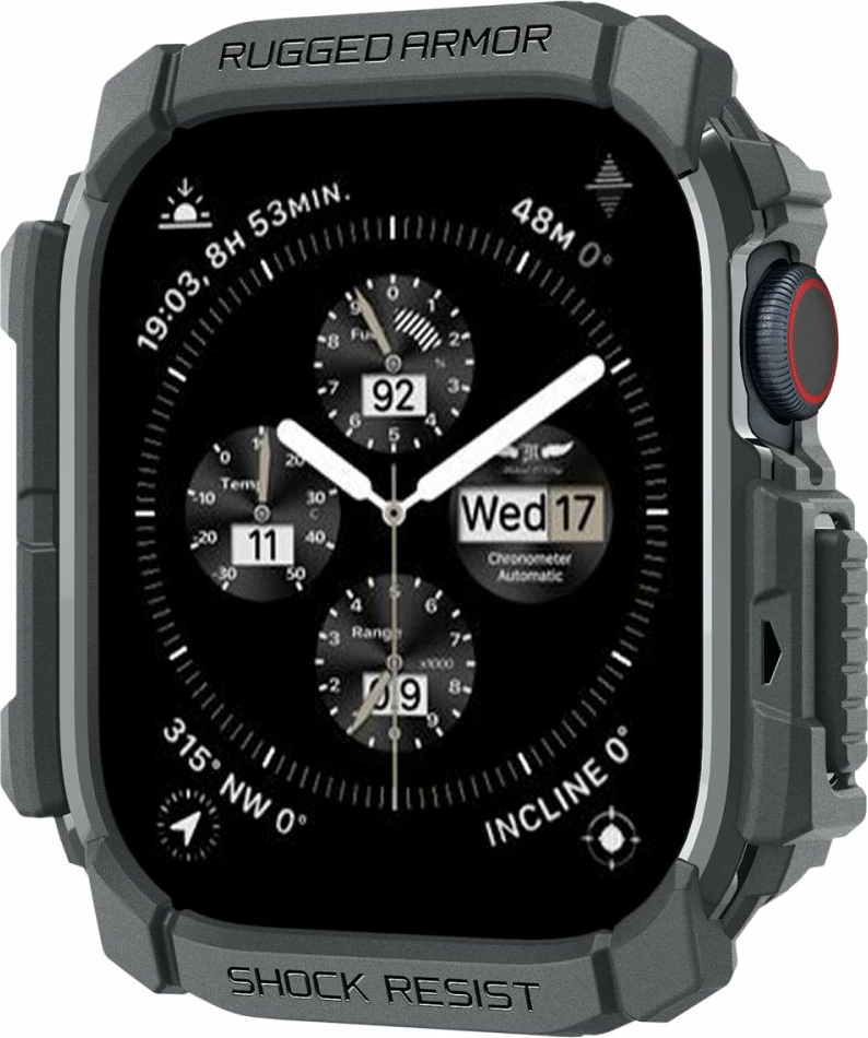 Mbështjellës Spigen Rugged Armor për Apple Watch 10, 46mm, Gri