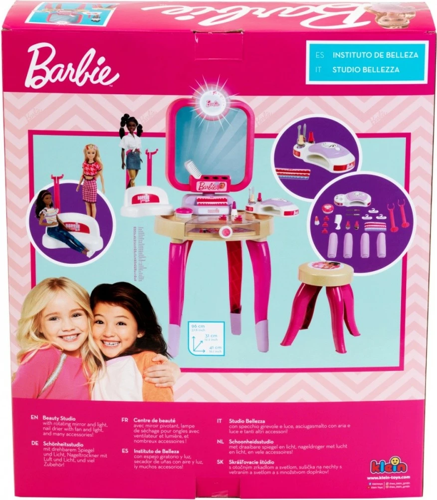 Set tavolinë grimi Barbie Klein 5721 me tharëse thonjsh, rozë