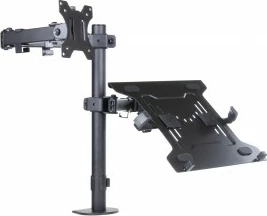 Mbajtës tavoline për monitor dhe laptop ART RAMM L-24, 13-32", Metal, i zi