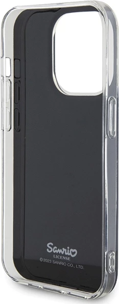 Mbështjellës Hello Kitty IML Kitty Face për iPhone 14 Pro Max, i zi