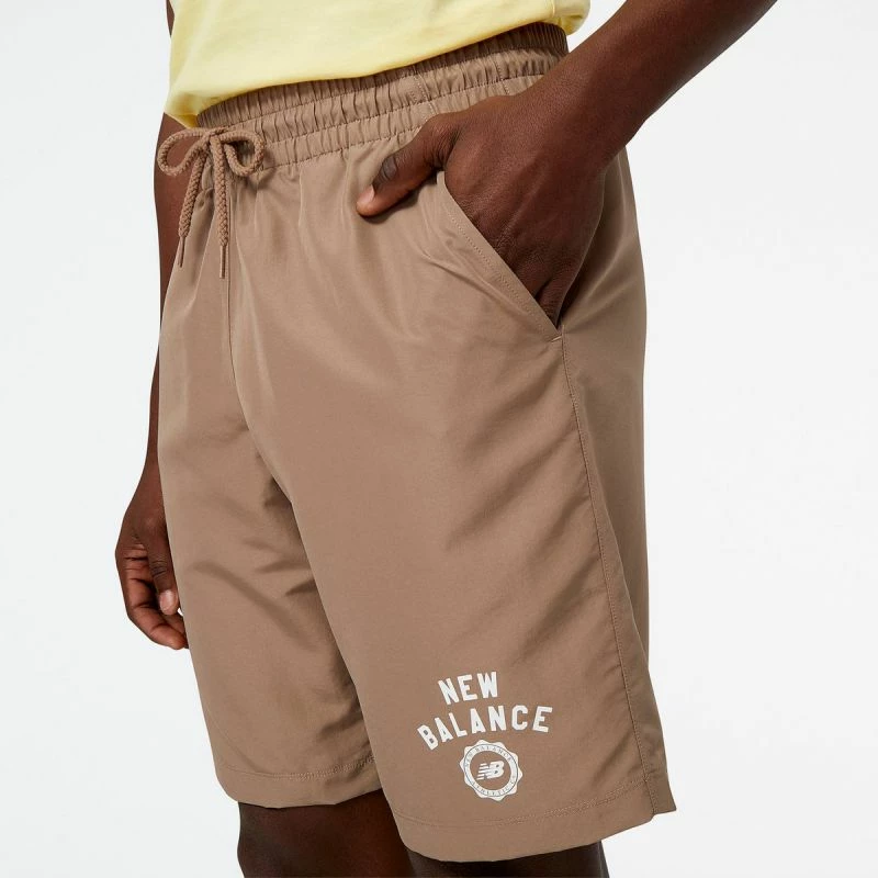 Shorce sportive për meshkuj New Balance, ngjyrë kafe