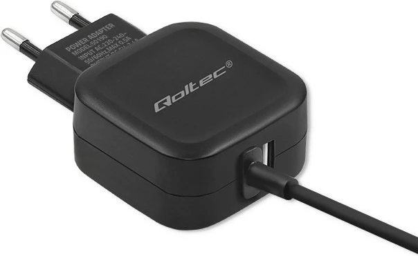 Adapter karikimi mur Qoltec 50190, 17W, 5V, 3.4A, USB + USB Type-C, i zi