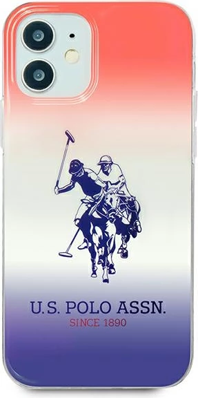Mbështjellës U.S. Polo Assn. USHCP12SPCDGBR për iPhone 12 mini, Gradient, Kuq/Blu