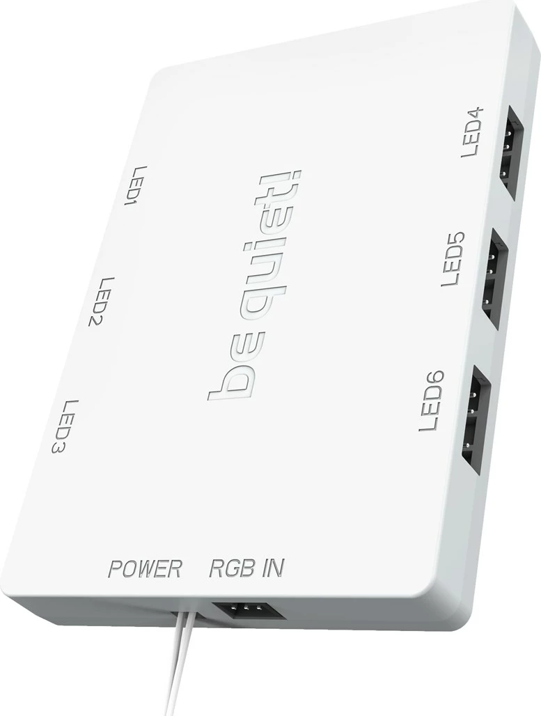 Kasë fan BE QUIET! Light Wings White BL101, 120mm, 3 copë, RGB, Bardhë