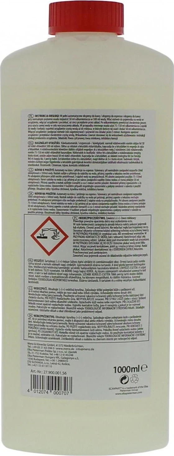 Pastrues për Ekspres Kafeje dhe Çajnike Scanpart, 1L, transparent