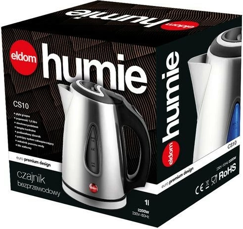 Çajnik elektrik Eldom CS10 INOX, 1L, 1500W, inox