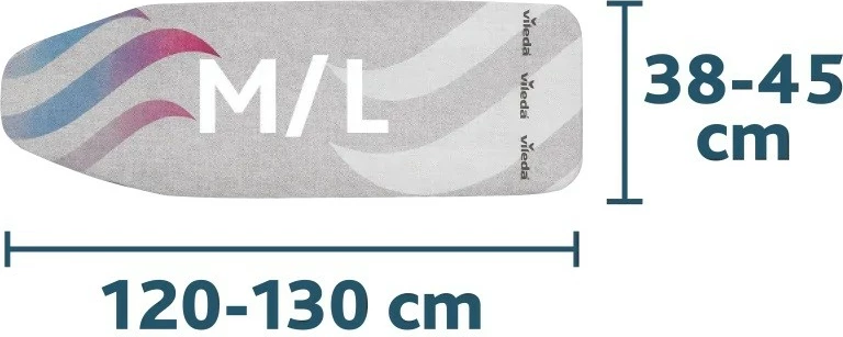 Mbulesë për hekur Vileda Total Reflect, 120-130x38-45 cm, dekorative