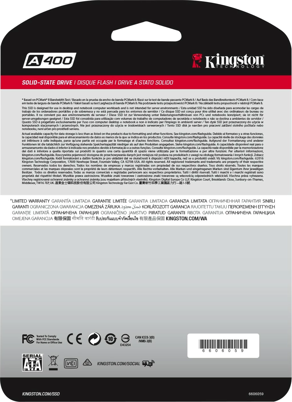 SSD Kingston A400, 240 GB, 2.5", 500 MB/s, e zezë