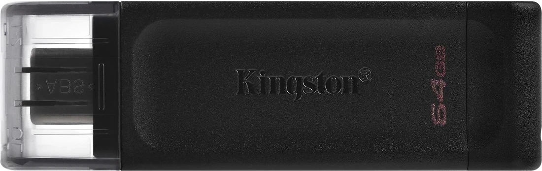 USB Kingston DataTraveler 70, 64GB, USB 3.2 Gen 1 Type-C, ngjyrë e zezë