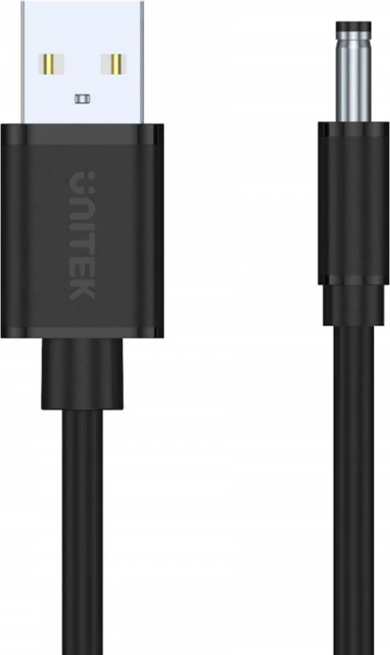 Kabllo furnizimi Unitek, USB - DC 3.5/1.35 mm, 100 cm, e zezë