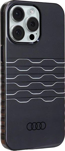 Mbështjellës Audi IML MagSafe për iPhone 15 Pro Max, i zi