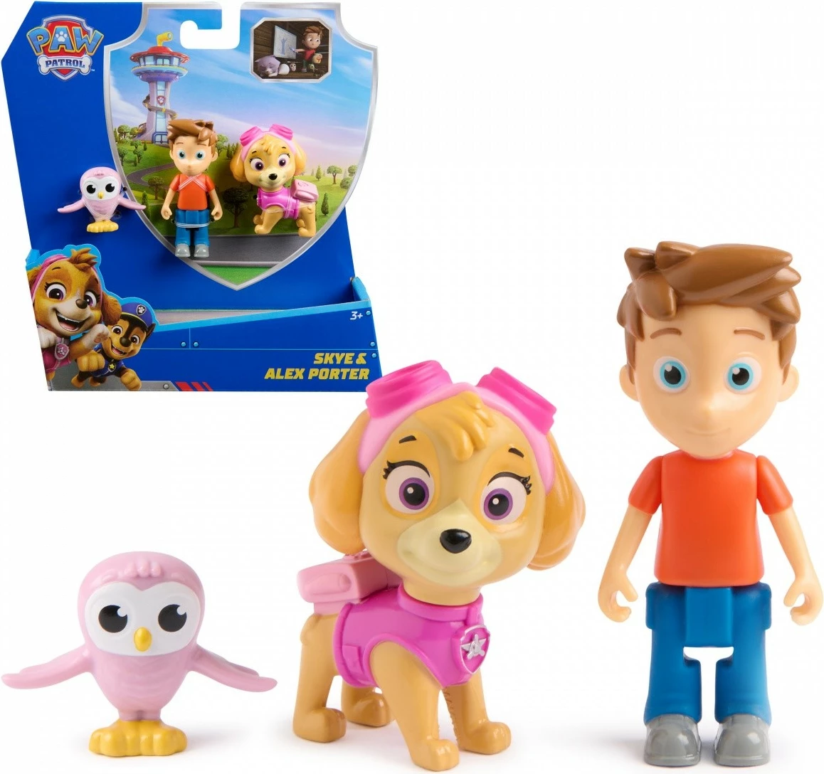 Set figurina Paw Patrol Spin Master Skye & Alex Porter, plastikë, 3+ vjeç