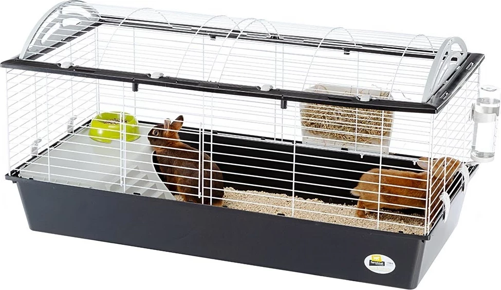 Kafaz FERPLAST Casita 120 për lepur ose kavie, 1190x580x580mm, i bardhë