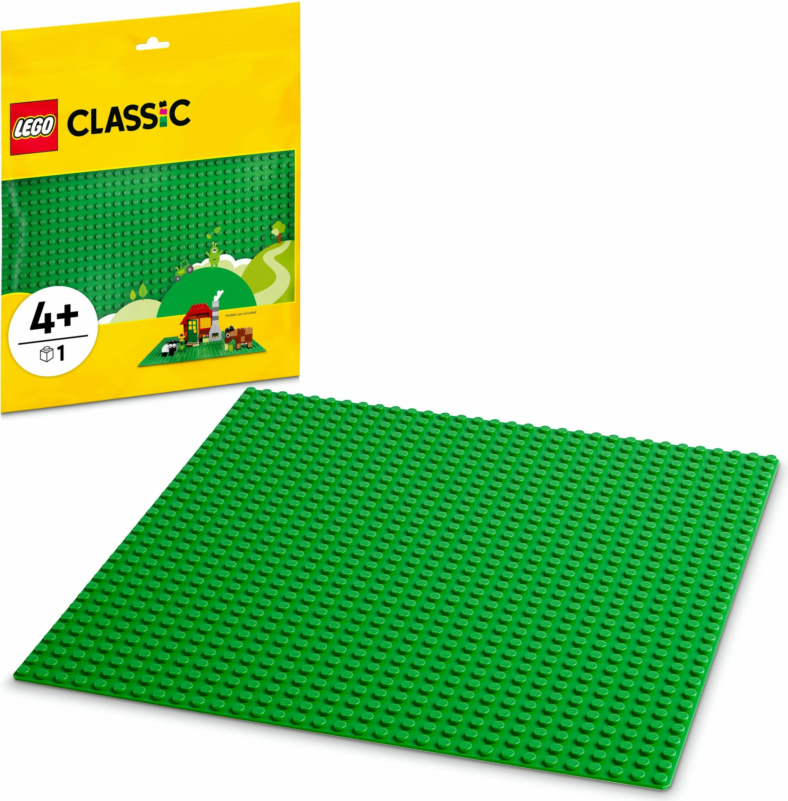 Set ndërtimi LEGO Classic Green Baseplate, 4 vjeç e lart, plastik, 1 copë, shumëngjyrësh