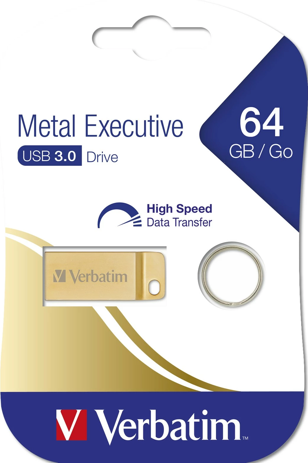 USB Verbatim Metal Executive 64 GB, USB 3.2 Gen 1, Gold