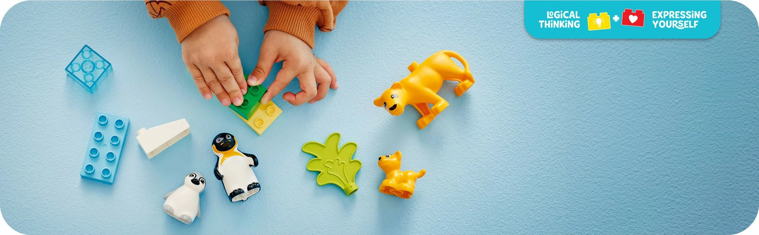 Set ndërtimi LEGO DUPLO 10442, familje kafshësh të egra, 10 pjesë, shumëngjyrëshe