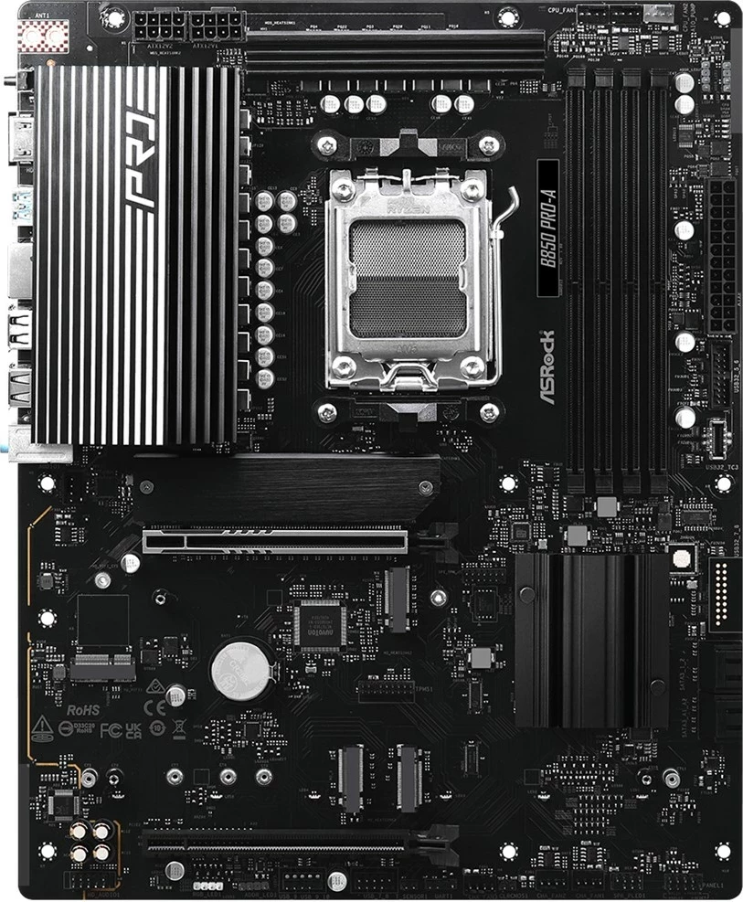 Pllakë amë Asrock B850 Pro-A, Socket AM5, ATX, 256 GB, E zezë