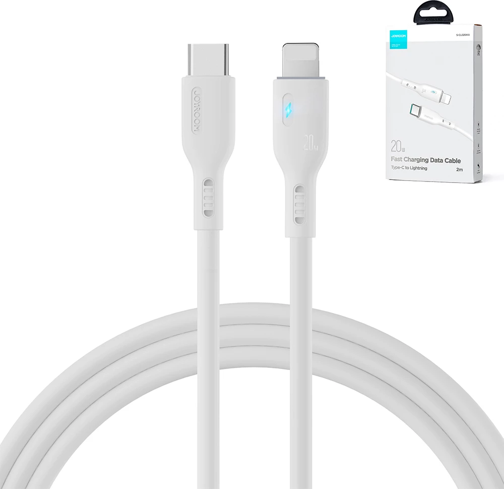 Kabllo Joyroom S-CL020A13, USB-C në Lightning, 2m, 20W, e bardhë