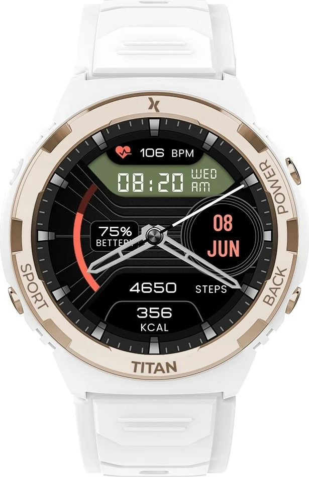 Smartwatch Maxcom FW100 Titan Valkiria, 1.3" AMOLED, Bluetooth, Bardhë