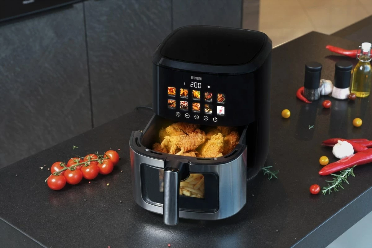 Fritezë me ajër të nxehtë N'OVEEN AF770 X-LINE, e zezë, argjendtë