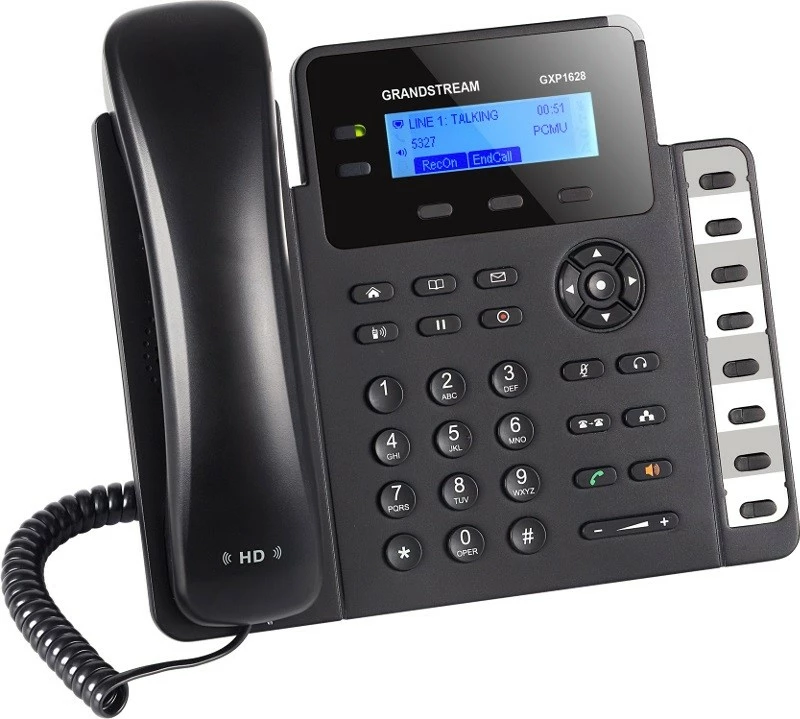 Telefon IP Grandstream GXP1628, 2 linja, PoE, i zi