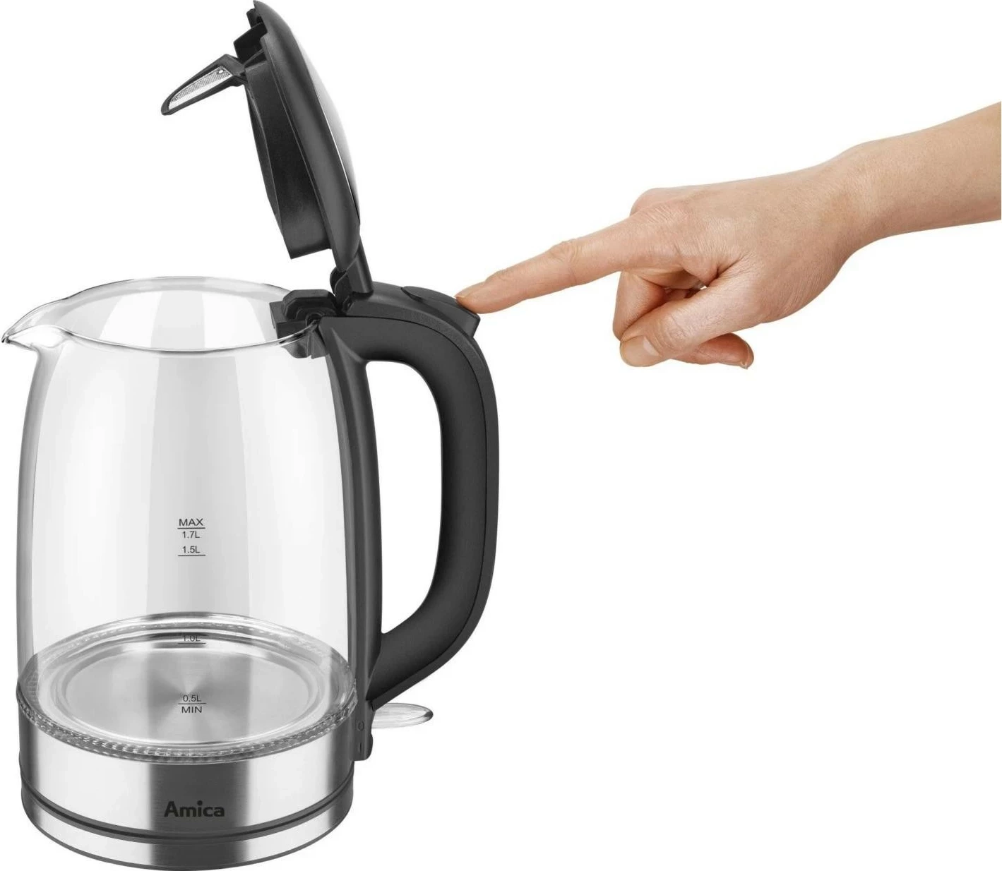 Çajnik elektrik Amica KD2050G, 1.7L, argjendtë