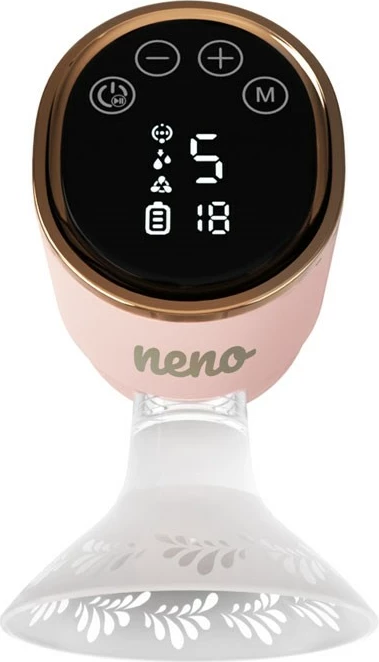 Pompë gjiri elektronike neno NENO PERFETTO, 150 ml, wireless, 3 faza, rozë