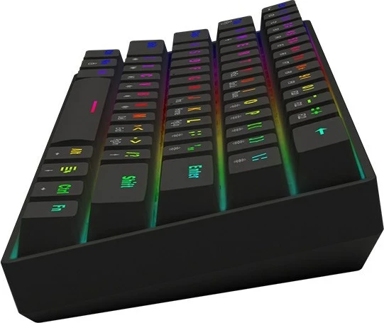 Tastierë mekanike gaming SAVIO BLACKOUT X2 Blue, 60%, RGB, QWERTY US, e zezë