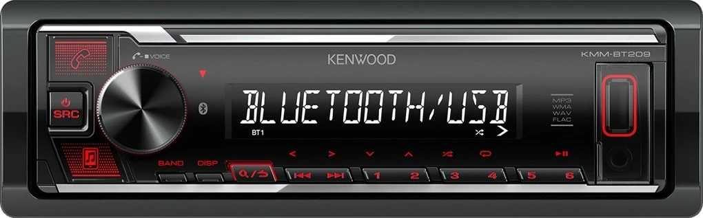 Radio marrës Kenwood KMM-BT209, Bluetooth, USB, i zi